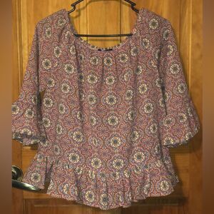 164. Sanctuary Geometric Print Half sleeve Top - Multicolor size small